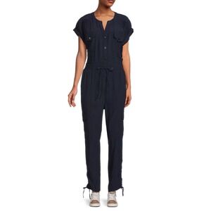 NWT Elie Tahari Belted Ankle Jumpsuit Sz L Preppy Momcore Retro Chic MSRP $385